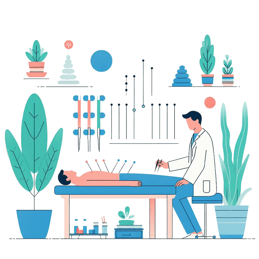 "Calming Acupuncture Treatment Room" (편안한 침술 치료실)